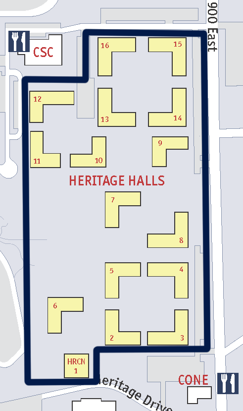 Heritage Halls Map